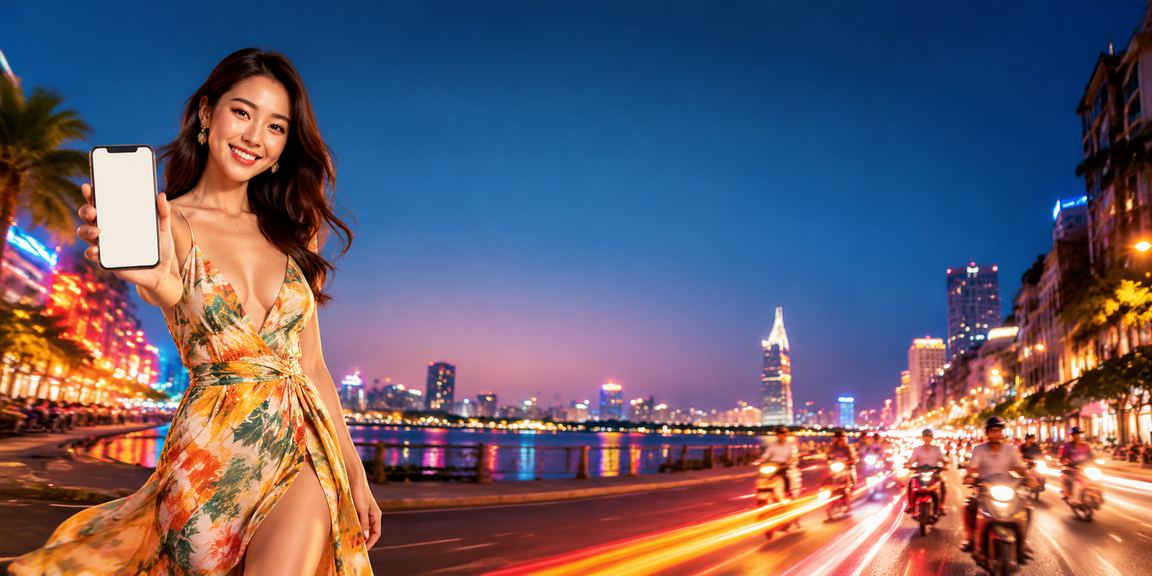 Ánh đèn neon TP.HCM về đêm cùng không khí giải trí trực tuyến tại xos